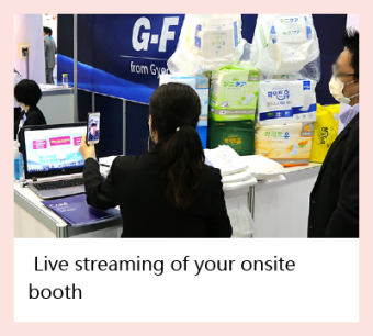 Live streaming of your onsite booth